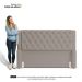 Cabeceira e Calçadeira Báu Casal Padrão Atena 140cm Capitonê Suede Bege - Desk Design