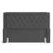 Cabeceira e Calçadeira Báu Casal Padrão Atena 140cm Capitonê Suede Cinza - Desk Design