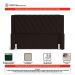 Cabeceira e Calçadeira Báu Casal Padrão Atena 140cm Capitonê Suede Marrom - Desk Design