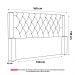 Cabeceira e Calçadeira Báu Casal Padrão Atena 140cm Capitonê Suede Marrom - Desk Design