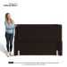 Cabeceira e Calçadeira Báu Casal Padrão Atena 140cm Capitonê Suede Marrom - Desk Design