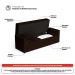 Cabeceira e Calçadeira Báu Casal Padrão Atena 140cm Capitonê Suede Marrom - Desk Design