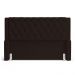 Cabeceira e Calçadeira Báu Casal Padrão Atena 140cm Capitonê Suede Marrom - Desk Design