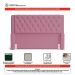 Cabeceira e Calçadeira Báu Casal Padrão Atena 140cm Capitonê Suede Rosa - Desk Design