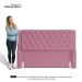Cabeceira e Calçadeira Báu Casal Padrão Atena 140cm Capitonê Suede Rosa - Desk Design