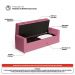 Cabeceira e Calçadeira Báu Casal Padrão Atena 140cm Capitonê Suede Rosa - Desk Design