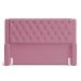 Cabeceira e Calçadeira Báu Casal Padrão Atena 140cm Capitonê Suede Rosa - Desk Design