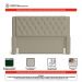 Cabeceira e Calçadeira Báu Casal Padrão Atena 140cm Capitonê Veludo Bege - Desk Design