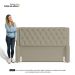 Cabeceira e Calçadeira Báu Casal Padrão Atena 140cm Capitonê Veludo Bege - Desk Design
