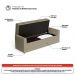 Cabeceira e Calçadeira Báu Casal Padrão Atena 140cm Capitonê Veludo Bege - Desk Design