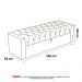 Cabeceira e Calçadeira Báu Casal Padrão Atena 140cm Capitonê Veludo Verde Escuro - Desk Design