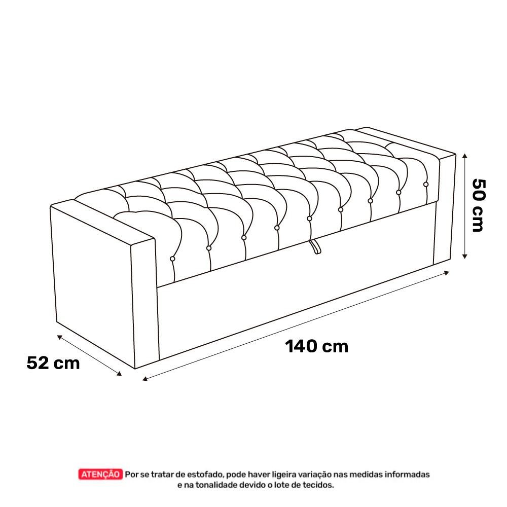 Cabeceira e Calçadeira Báu Casal Padrão Atena 140cm Capitonê Veludo Verde Escuro - Desk Design