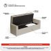 Cabeceira e Calçadeira Báu King Size Atena 195cm Capitonê Sintético Bege - Desk Design
