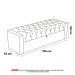 Cabeceira e Calçadeira Báu King Size Atena 195cm Capitonê Suede Azul Marinho - Desk Design