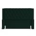 Cabeceira e Calçadeira Báu King Size Atena 195cm Capitonê Veludo Verde Escuro - Desk Design