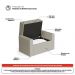 Cabeceira e Calçadeira Báu Solteiro Atena 90cm Capitonê Sintético Bege - Desk Design