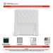 Cabeceira e Calçadeira Báu Solteiro Atena 90cm Capitonê Sintético Branco - Desk Design