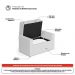 Cabeceira e Calçadeira Báu Solteiro Atena 90cm Capitonê Sintético Branco - Desk Design