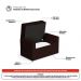Cabeceira e Calçadeira Báu Solteiro Atena 90cm Capitonê Sintético Marrom - Desk Design