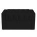 Cabeceira e Calçadeira Báu Solteiro Atena 90cm Capitonê Sintético Preto - Desk Design