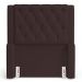 Cabeceira e Calçadeira Báu Solteiro Atena 90cm Capitonê Suede Marrom - Desk Design