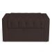Cabeceira e Calçadeira Báu Solteiro Atena 90cm Capitonê Suede Marrom - Desk Design