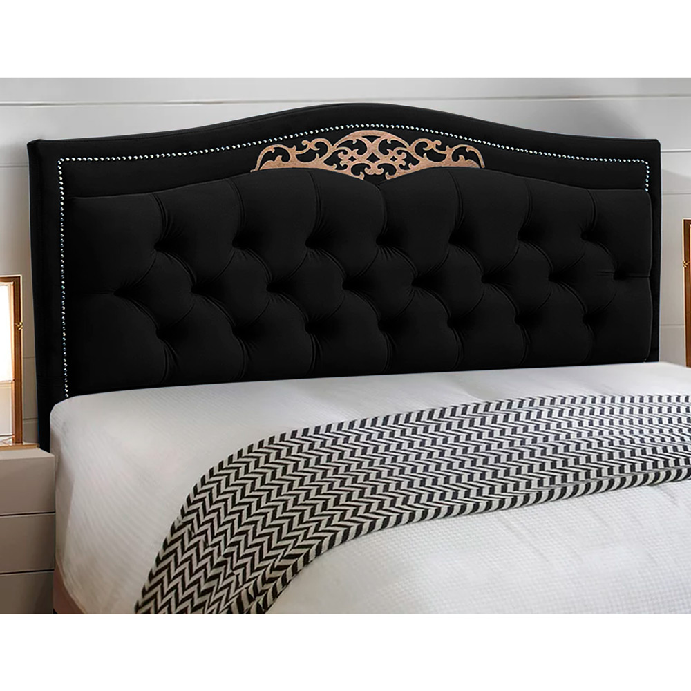Cabeceira e Calçadeira Baú Cama Box Casal Belize 140cm Corano Preto - Desk Design