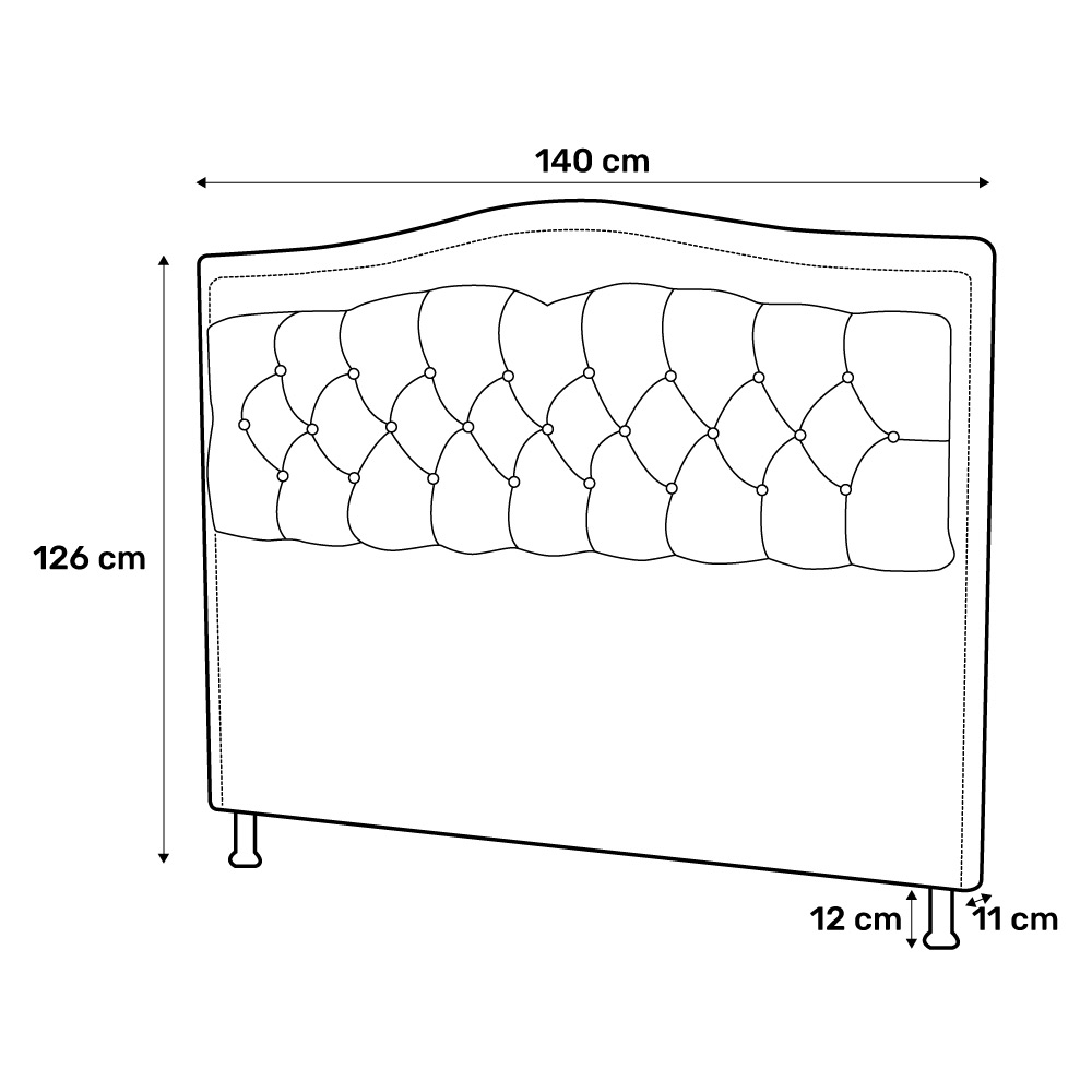 Cabeceira e Calçadeira Baú Cama Box Casal Belize 140cm Linho Areia - Desk Design
