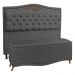 Cabeceira e Calçadeira Baú Cama Box Casal Belize 140cm Linho Grafite - Desk Design
