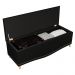 Cabeceira e Calçadeira Baú Cama Box Casal Belize 140cm Suede Preto - Desk Design