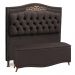 Cabeceira e Calçadeira Baú Cama Box Casal Belize 140cm Veludo Chocolate - Desk Design