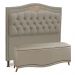Cabeceira e Calçadeira Baú Cama Box Casal Belize 140cm Veludo Marfim - Desk Design