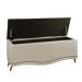 Cabeceira e Calçadeira Baú Cama Box Casal Belize 140cm Veludo Marfim - Desk Design