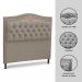 Cabeceira e Calçadeira Baú Cama Box Casal Belize 140cm Veludo Marfim - Desk Design