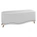 Cabeceira e Calçadeira Baú Cama Box Casal Queen Size Belize 160cm Corano Branco - Desk Design