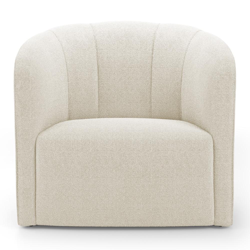 Kit 02 Poltronas Decorativas Abby Bouclê Bege - Desk Design