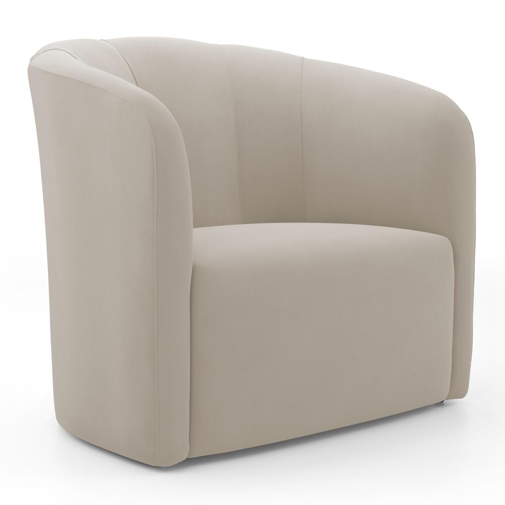 Kit 02 Poltronas Decorativas Abby Veludo Bege - Desk Design