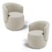 Kit 02 Poltronas Decorativas Aisha Orgânica Bouclê Bege - Desk Design