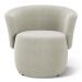 Kit 02 Poltronas Decorativas Aisha Orgânica Bouclê Bege - Desk Design