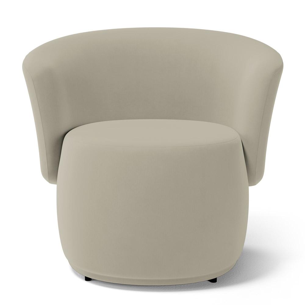 Kit 02 Poltronas Decorativas Aisha Orgânica Suede Bege - Desk Design