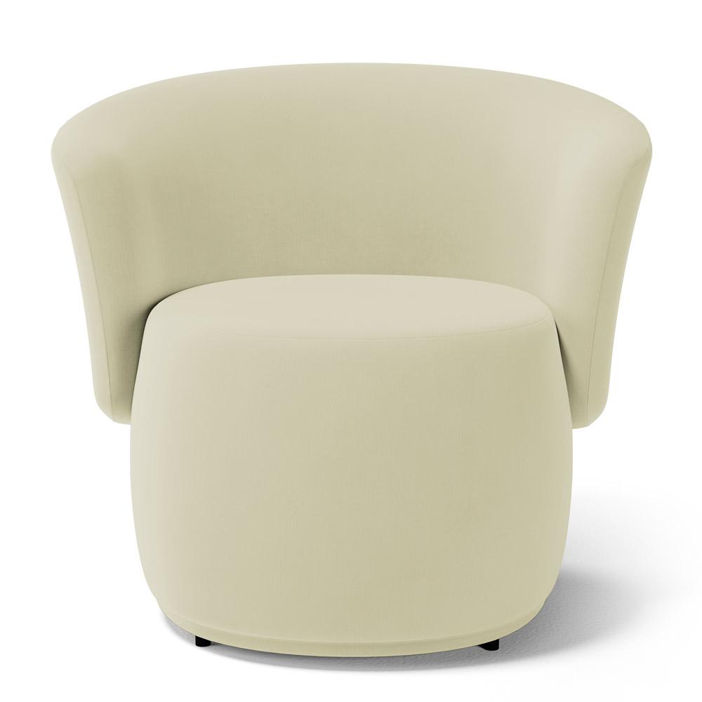 Kit 02 Poltronas Decorativas Aisha Orgânica Suede Bege Claro - Desk Design
