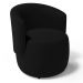 Kit 02 Poltronas Decorativas Aisha Orgânica Suede Preto - Desk Design