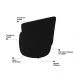 Kit 02 Poltronas Decorativas Aisha Orgânica Suede Preto - Desk Design