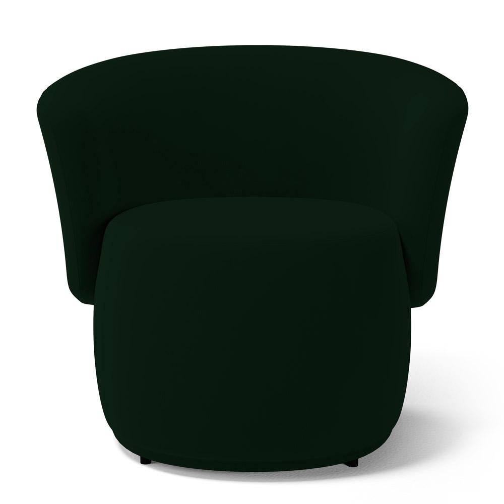 Kit 02 Poltronas Decorativas Aisha Orgânica Veludo Verde Escuro - Desk Design