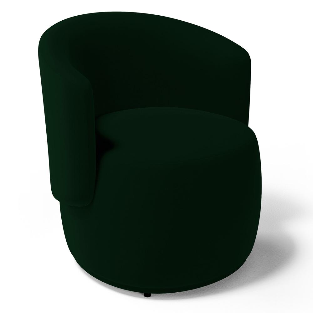 Kit 02 Poltronas Decorativas Aisha Orgânica Veludo Verde Escuro - Desk Design