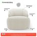 Kit 02 Poltronas Decorativas Kaya Orgânica Bouclê Bege - Desk Design