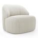 Kit 02 Poltronas Decorativas Kaya Orgânica Bouclê Bege - Desk Design