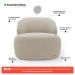 Kit 02 Poltronas Decorativas Kaya Orgânica Veludo Bege - Desk Design