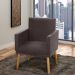 Kit 02 Poltronas Decorativas Lauren Pés Palito Suede Marrom - Desk Design