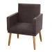 Kit 02 Poltronas Decorativas Lauren Pés Palito Suede Marrom - Desk Design